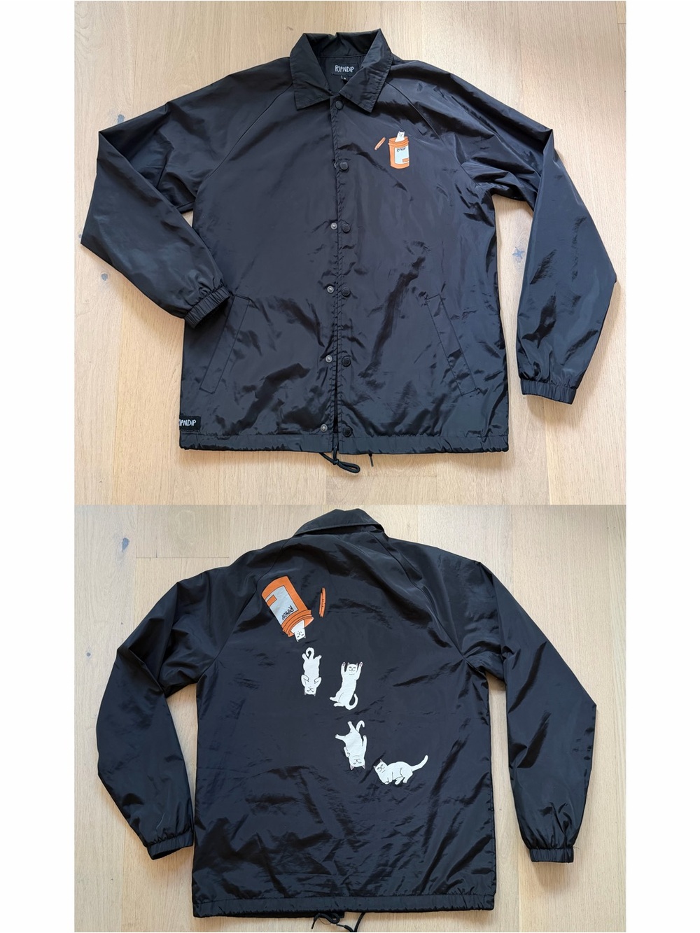 RIPNDIP Nermal Pill Bottle Jacket Black Small